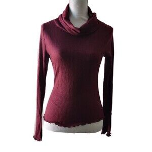 American Rag Ribbed Pullover Sweater, Zinfandel Sz L